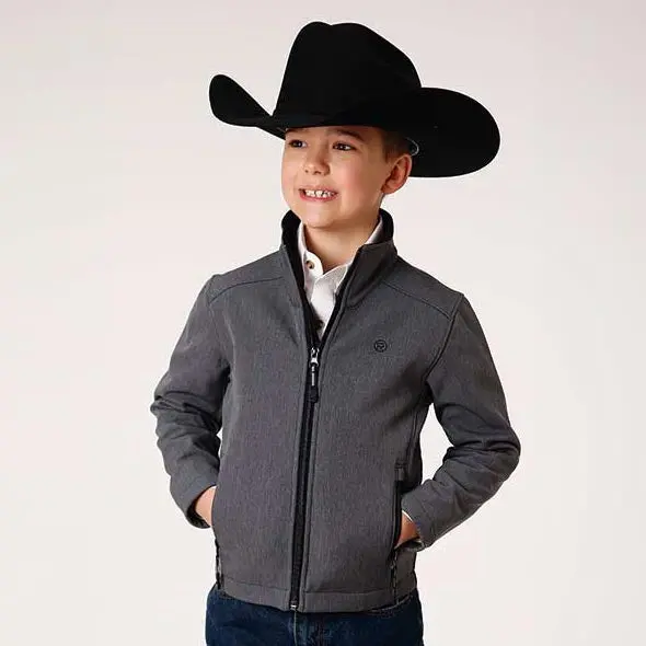 Roper Boys Tech Series Grey Softshell Jacket - Grey Xs 1