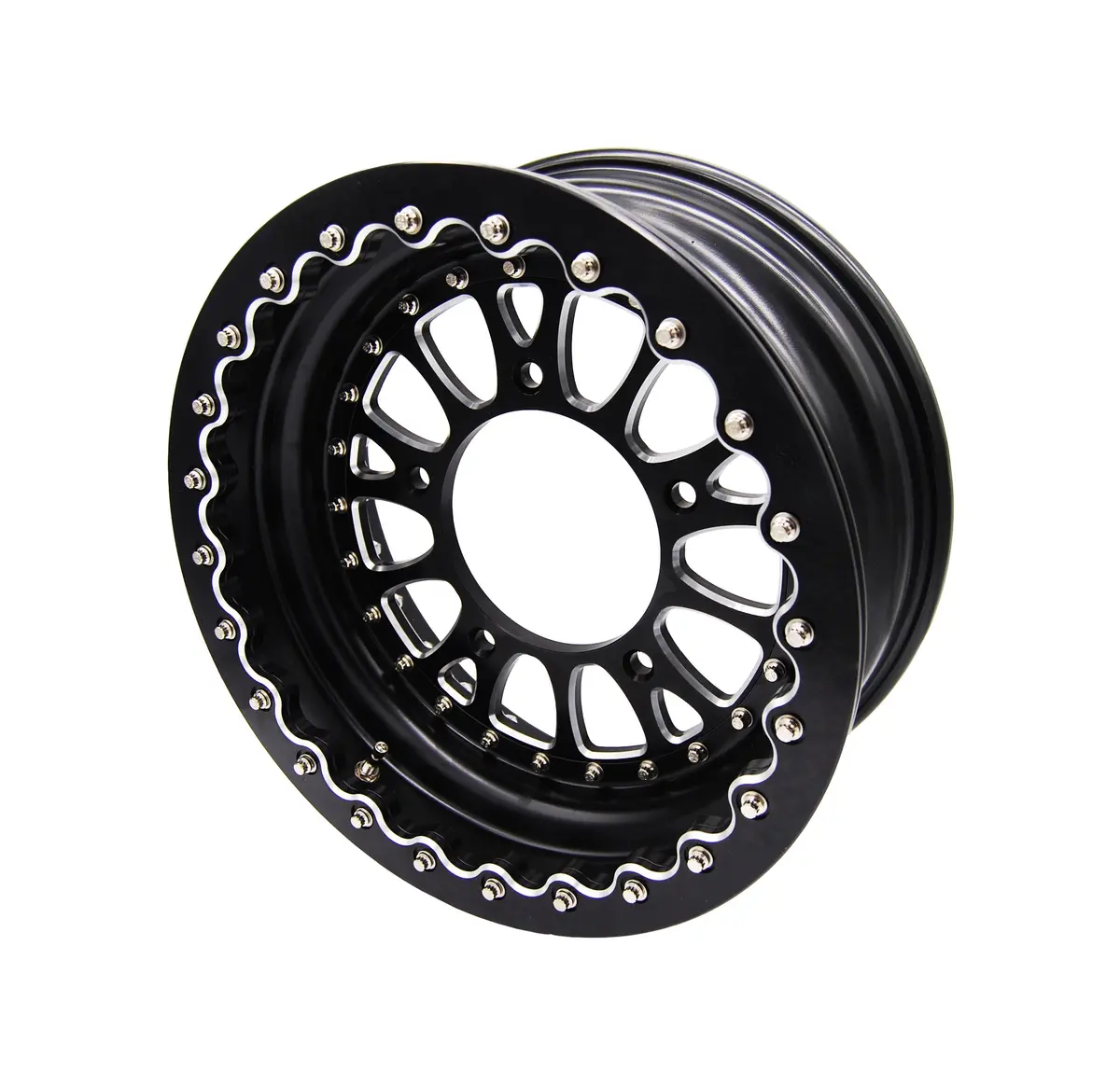 Front Tatum Wheel - 7" Wide W/ 3.5" Backspace - Black Contrast Cut 1