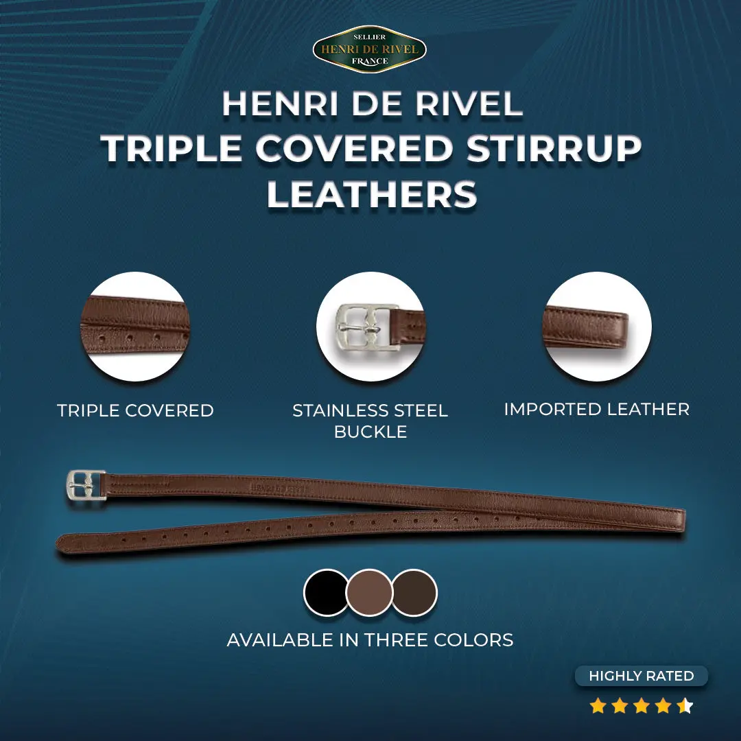 Henri De Rivel Triple Covered Stirrup Leathers 1