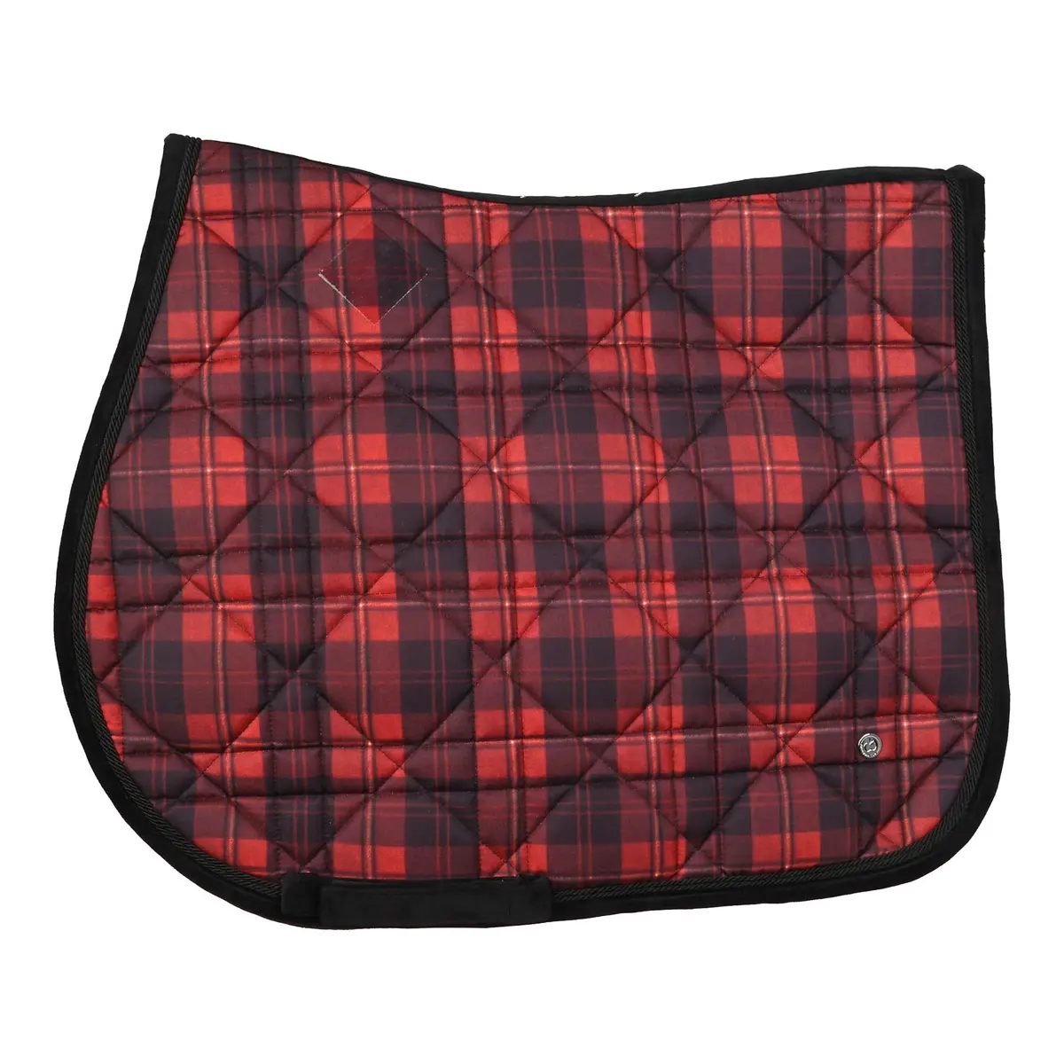Dapplebay Holiday Plaid Pony Saddle Pad-Red 1