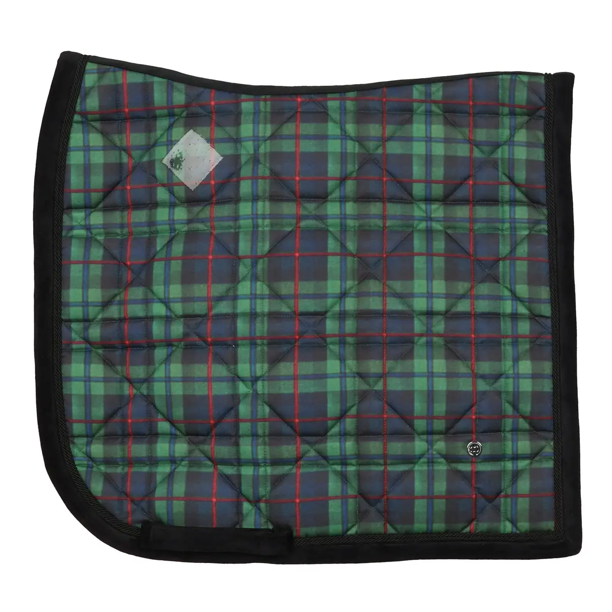 Dapplebay Holiday Plaid Dressage Saddle Pad-Green 1