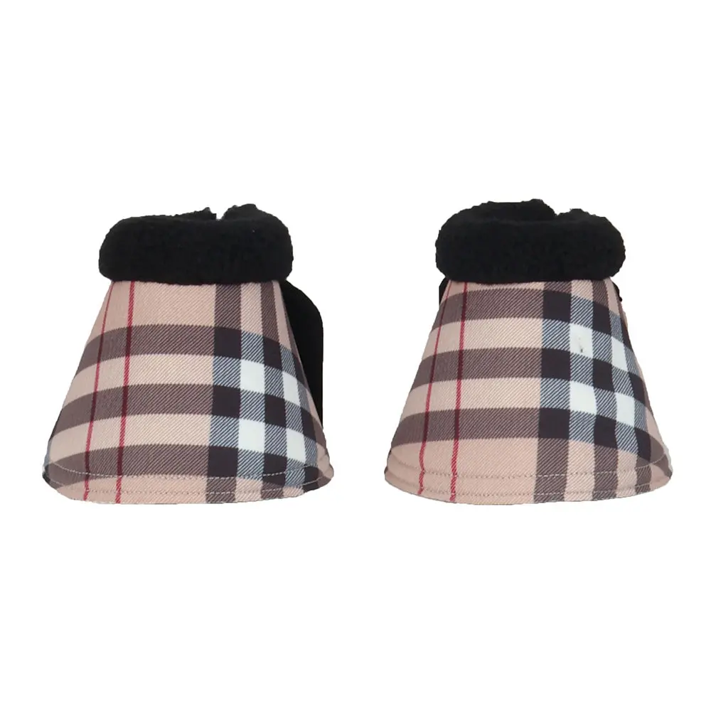 Dapplebay Holiday Plaid Bell Boots-Tan 1