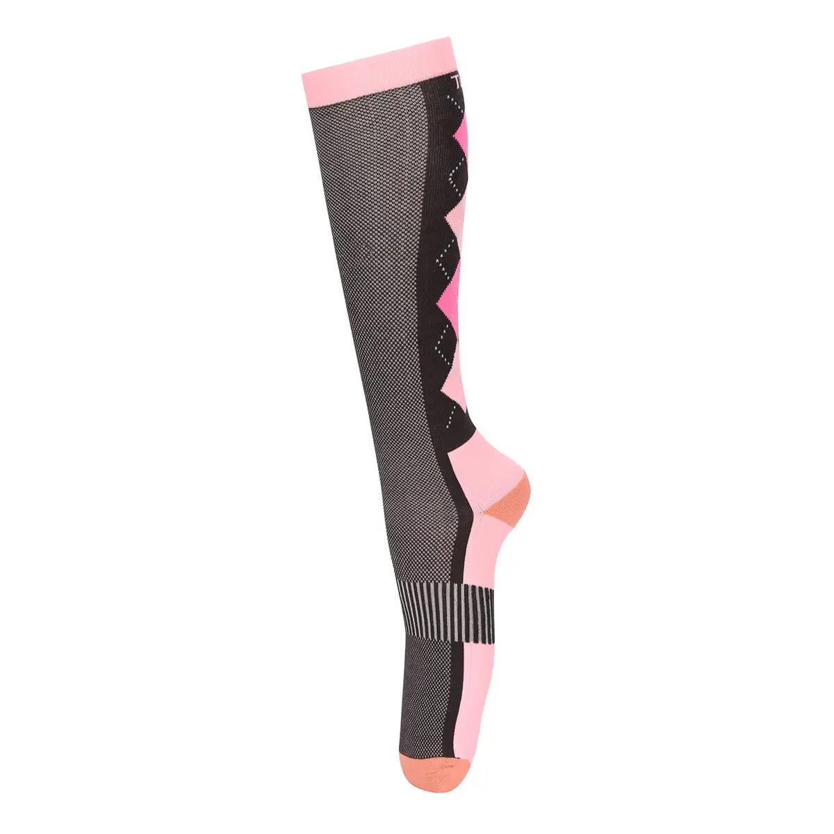 Tuffrider Neon Ventilated Argyle Socks 1