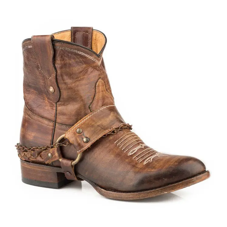 Roper Womens Vintage Brown Leather Vamp & Shaft Boots 1