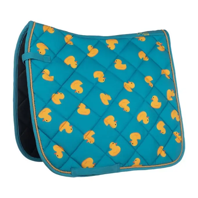 Hkm Naples Saddle Pad-Blue/Yellow 1