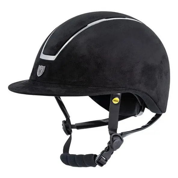 Tipperary Windsor With Mips Wide Brim - Black Ultrasuede Shell W/ Chrome Trim And Black Ultrasuede Top 1