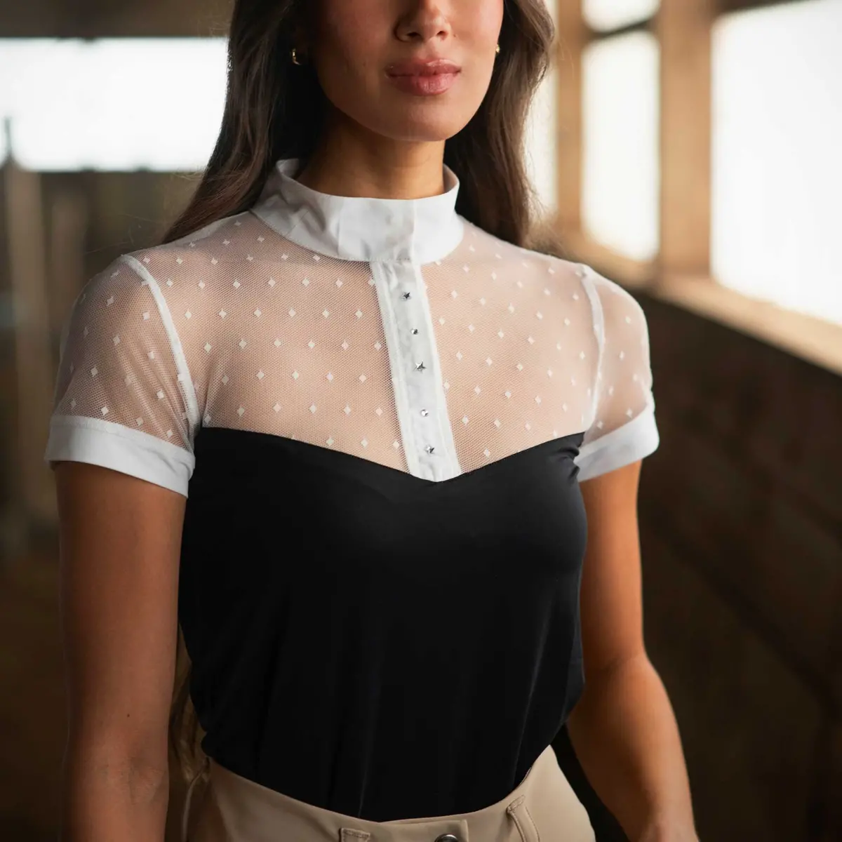 Dapplebay Shine On 1/4 Zip Show Top -Short Sleeve 1