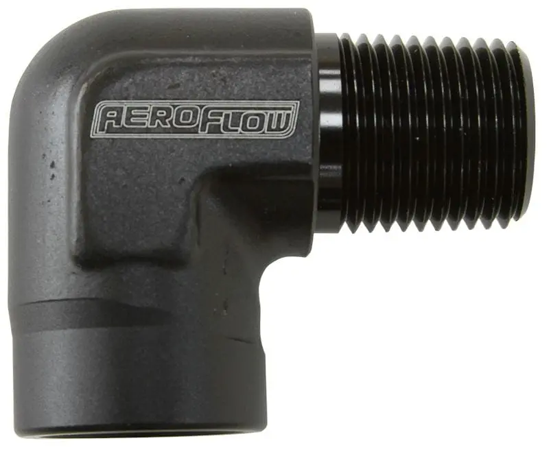Af914-04Blk 90-Degree Npt Fitting – Black-Anodized 1/4" Female-To-Male Adapter For Hydraulic Or Fuel Lines 1