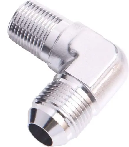90-Degree Npt-To-An Adapter – 3/8-Inch Npt To -8An Male Flare Fitting (Af822-08S) 1