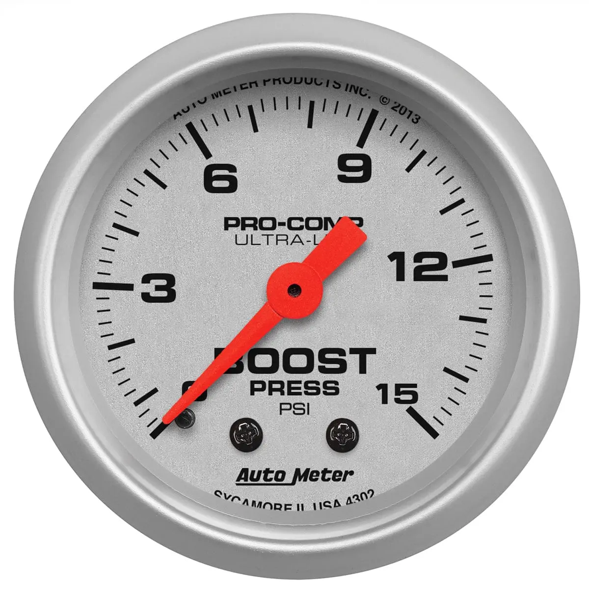Ultra-Lite 2-1/16" Mechanical Boost Gauge – Au4302, Analog Readout 1