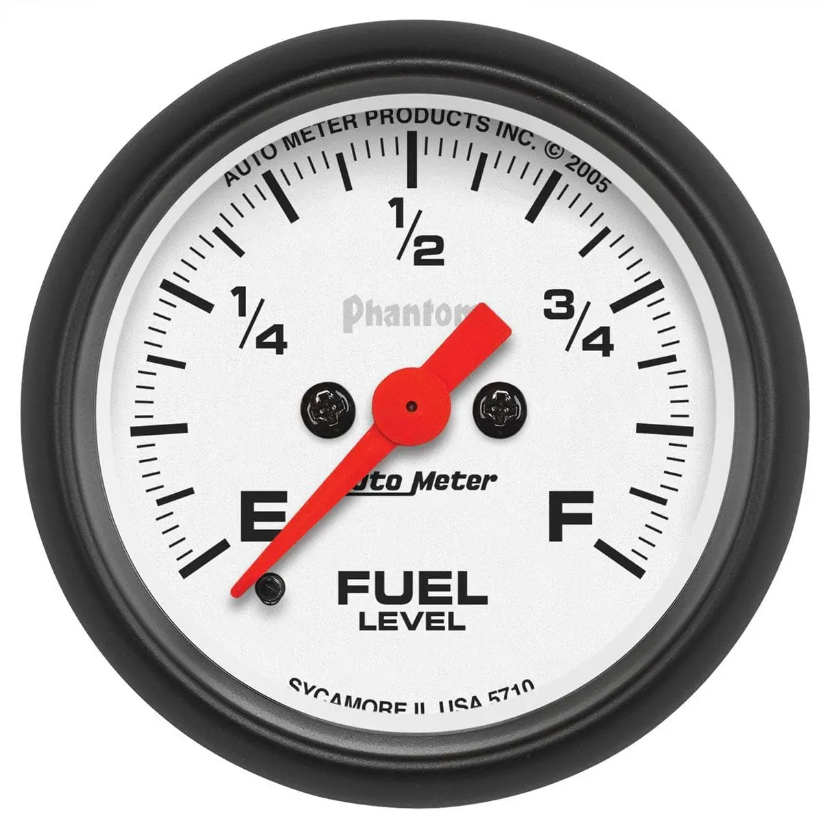 Phantom Series Analog Fuel Level Gauge With White Dial And Led Backlight 1