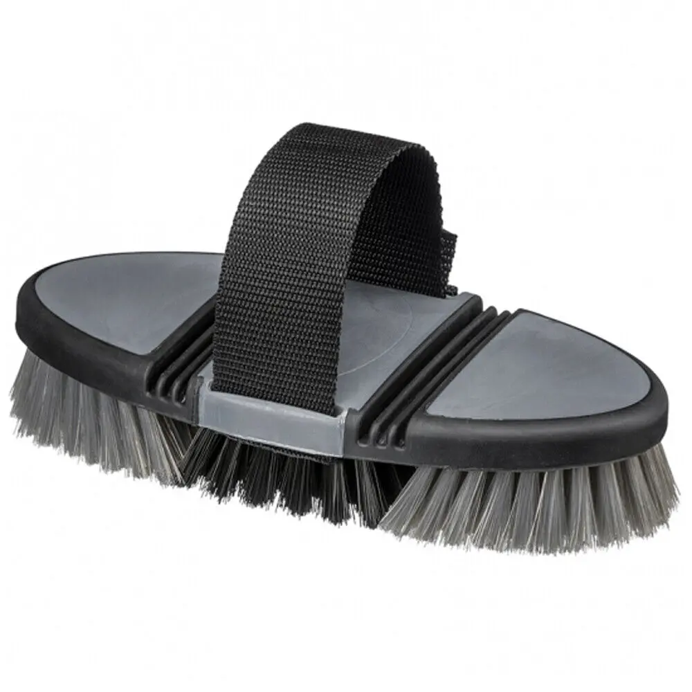 Black Tough1 Tack Horse Grooming Great Grips Flex Finishing Brush 1