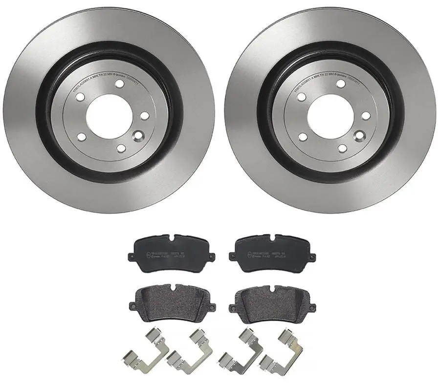 Brembo Kt Series Brake Kit – Oe-Style Replacement With Slotted Rotors And Low-Dust Semi-Metallic Pads 1