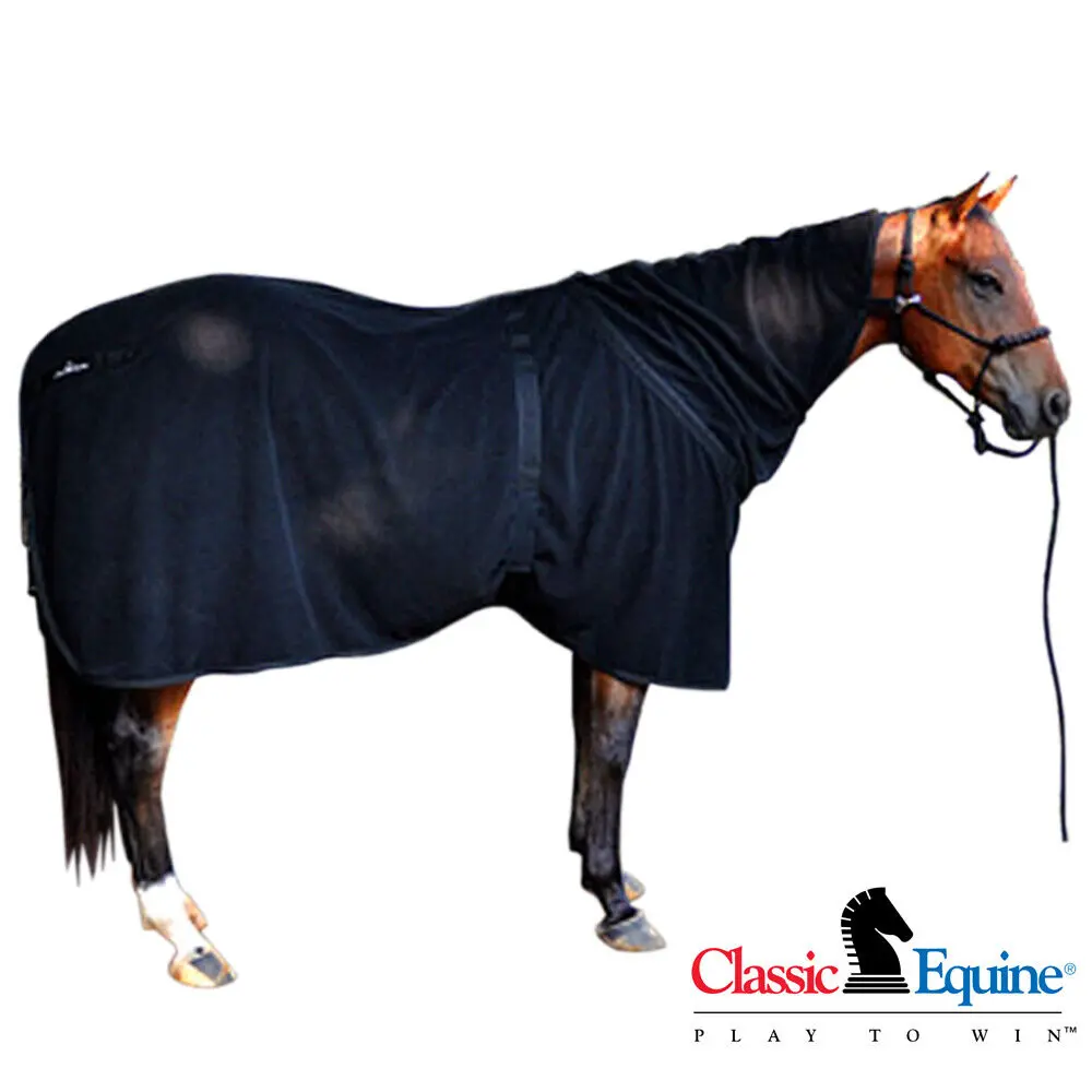 Classic Equine Premium Polar 380Gsm Horse Fleece Coolar Black 1