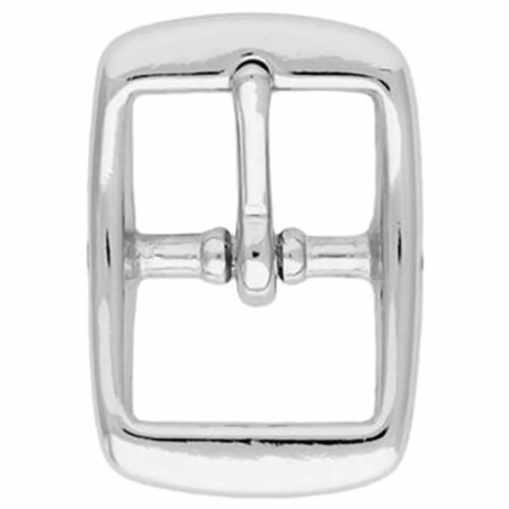 Hilason 3/4" Western Horse Tack Double Center Bar Buckle – Heavy Duty Nickel Plated Die Cast 1