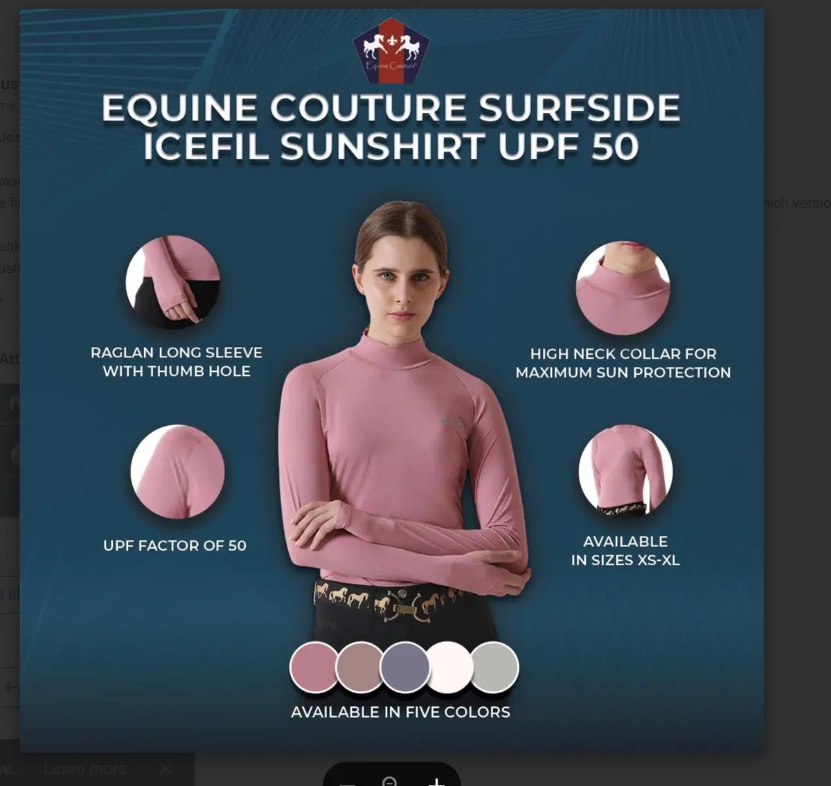 Equine Couture Surfside Icefil Sunshirt Upf 50 3