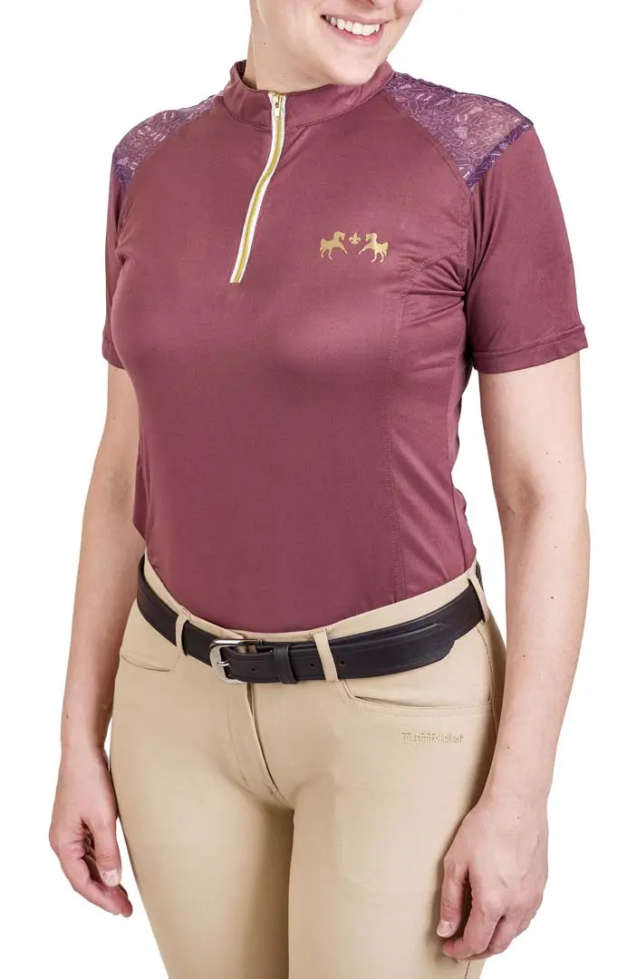Equine Couture Women Daisy Printed Smyrna Sport Shirt 1