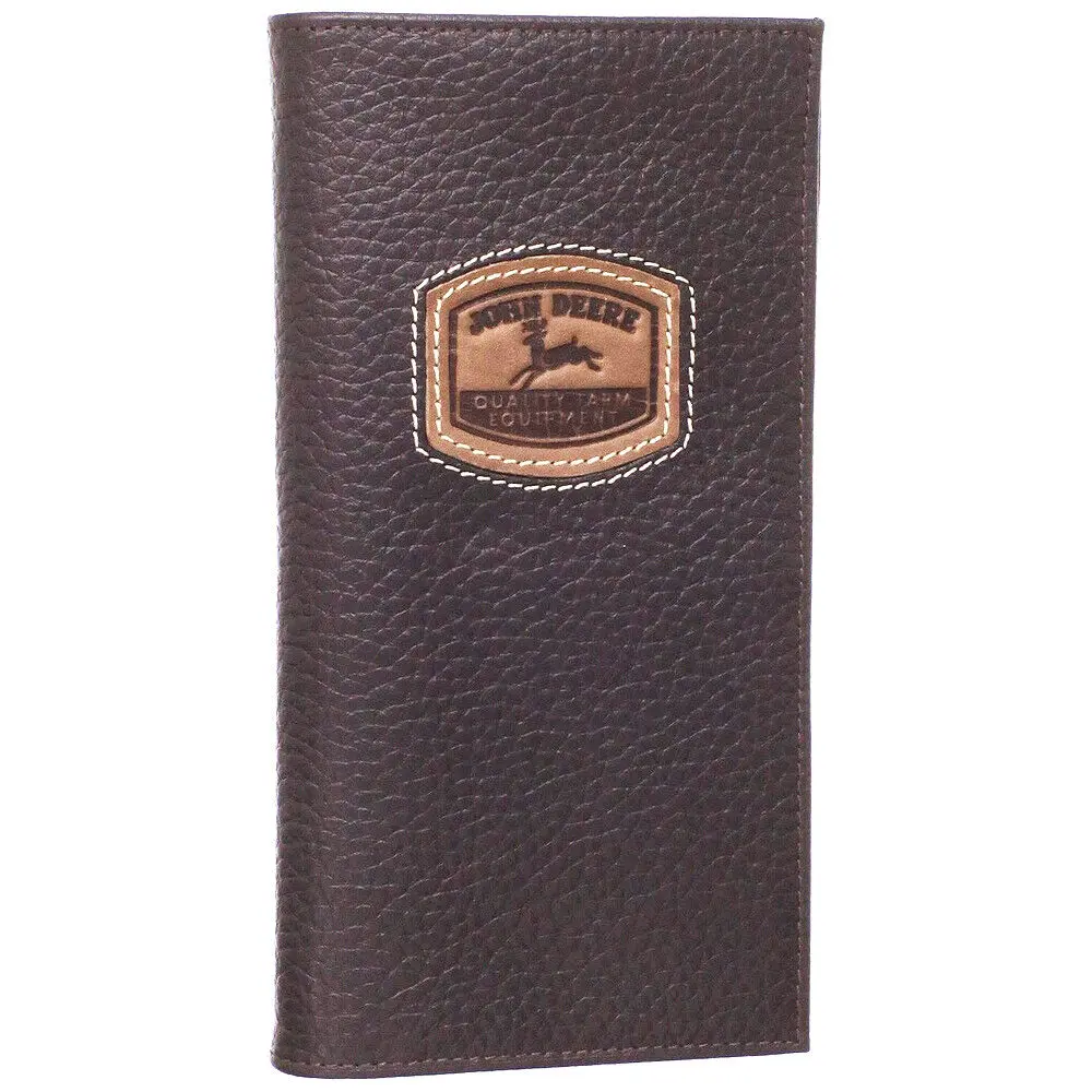 John Deere Men's Historical Logo Cheque Book Holder, Brown, One Size 1
