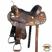 14 In Hilason Western Horse Preowned Saddle Barrel Trail 1