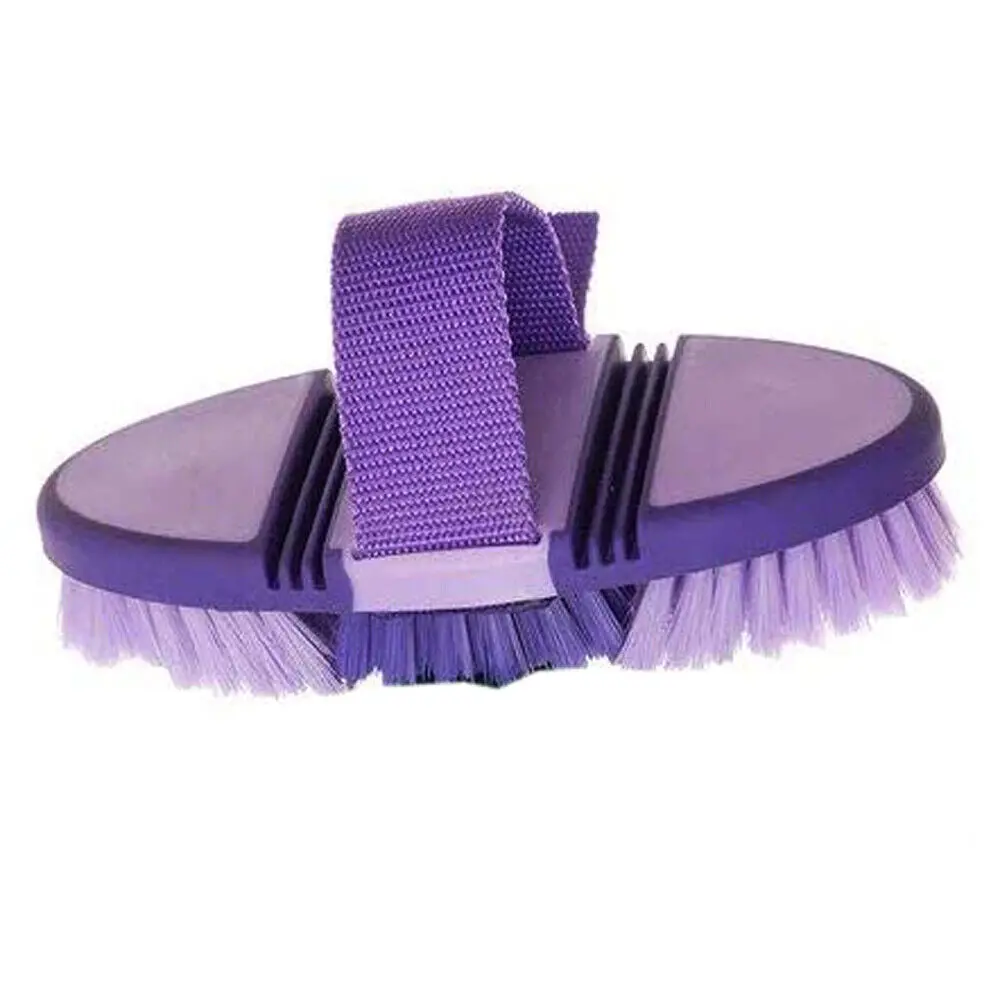 Purple Tough1 Tack Horse Grooming Great Grips Flex Finishing Brush 1