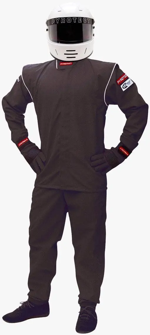 Junior Deluxe Sfi-1 Rated Two-Piece Racing Jacket In Matte Black 1