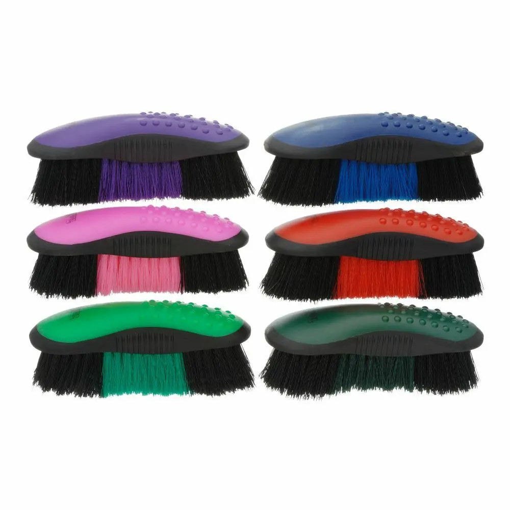 Tough 1 Horse Tack Great Grip Brush W/ Stiff Bristles Rubber Purple 1