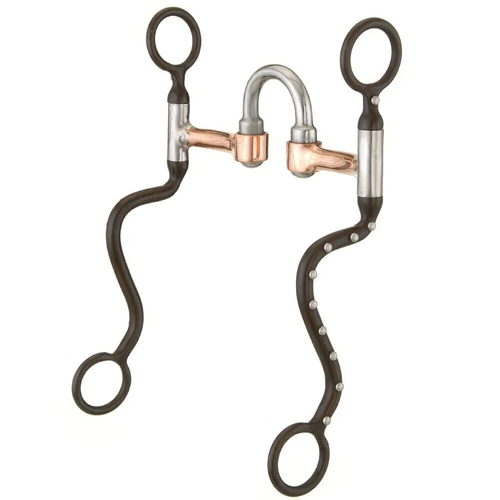 Tough 1 Kelly Silver Star Long Shank Correction Horse Bit Antique Brown 2