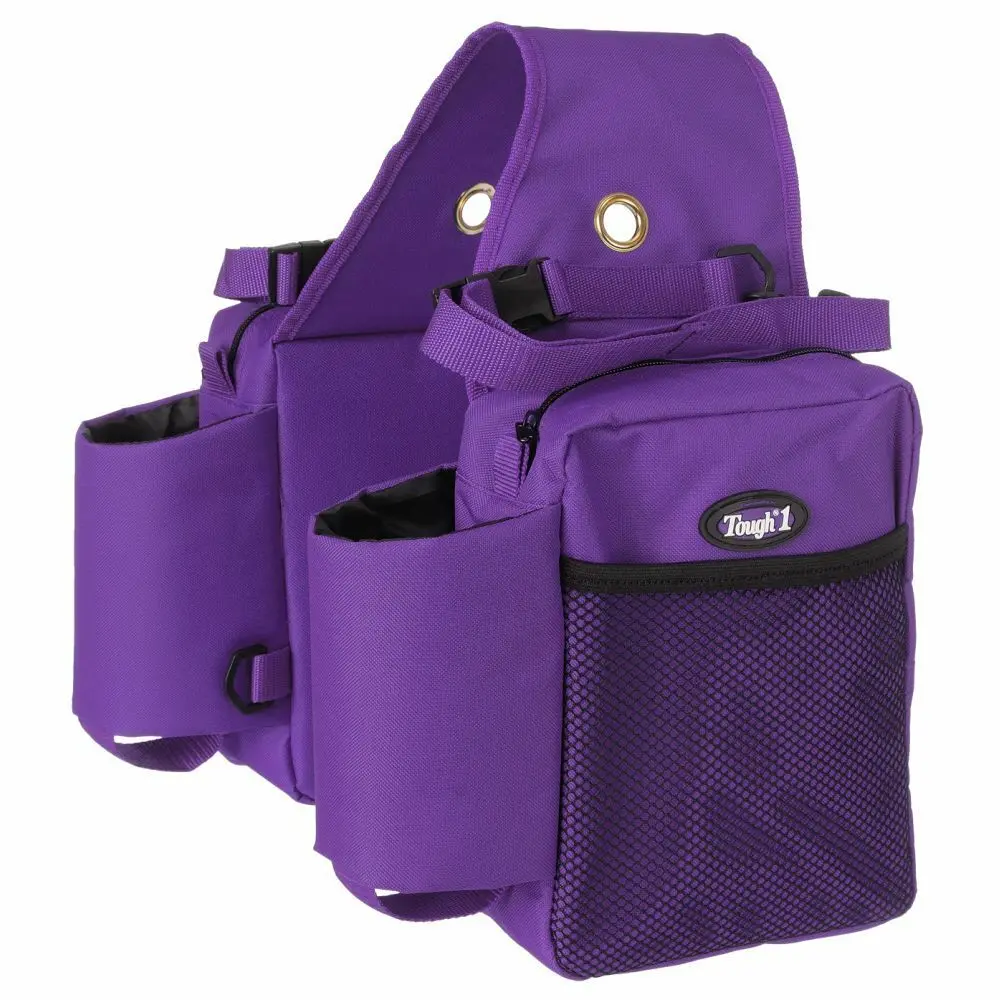 Tough 1 Nylon Water Bottle/Gear Carrier Saddle Bag, Purple 1