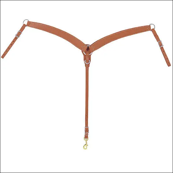 Weaver Golden Brown Horizons Contoured Ring-In-Center Horse Breast Collar 1