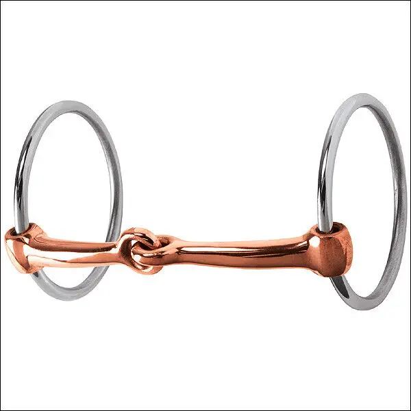 Weaver Leather Professional Ring Snaffle Horse Bit 5In. Copper Mouth 1