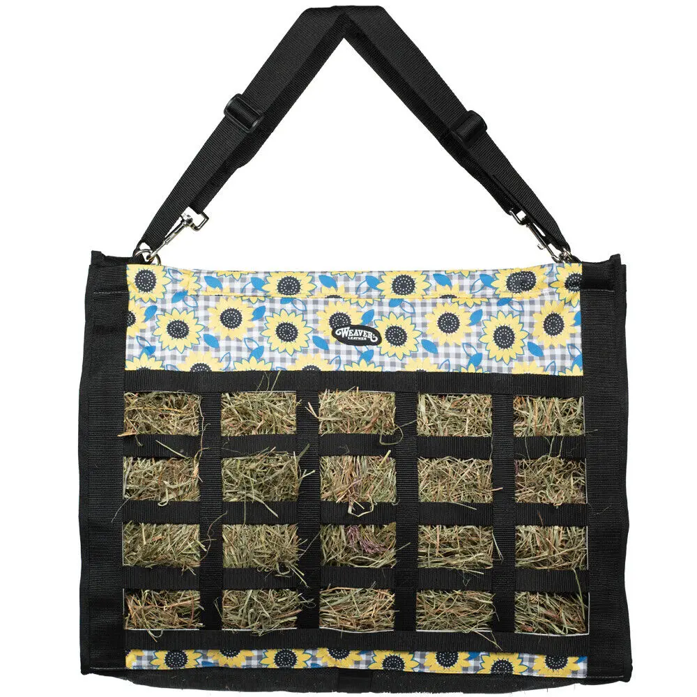 Weaver Pattern Slow Feed Hay Bag Sunflower 1