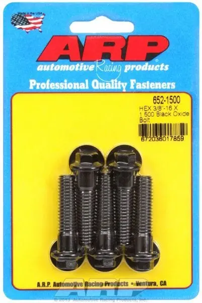 5-Piece Hex Head Black Oxide Bolt Set Ar652-1500 1