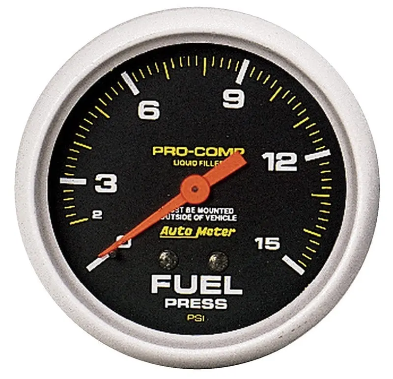 Pro-Comp Series 0–100 Psi Fuel Pressure Gauge – Analog, Black Face (Au5411) 1