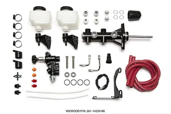 Wilwood 261-14250-Bk Remote Tandem Master Cylinder With Combination Brake/Clutch Output 1